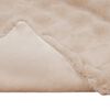 vidaXL Faux Rabbit Fur Blanket 4 pcs Beige 150 x 220 cm Polyester