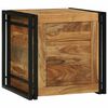 vidaXL Storage Box Brown and black 50 x 50 x 50 cm Solid Acacia wood