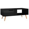 vidaXL Coffee Table High Gloss Black 100x49.5x43 cm Engineered Wood