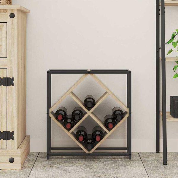 vidaXL Wine Rack Sonoma Oak 51 x 18 x 52.5 cm Engineered Wood