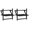 vidaXL Wall Shelves with Bars 2 pcs Black 30x25x30 cm