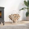 vidaXL Firewood Rack White 50x25x50 cm Cold-rolled steel