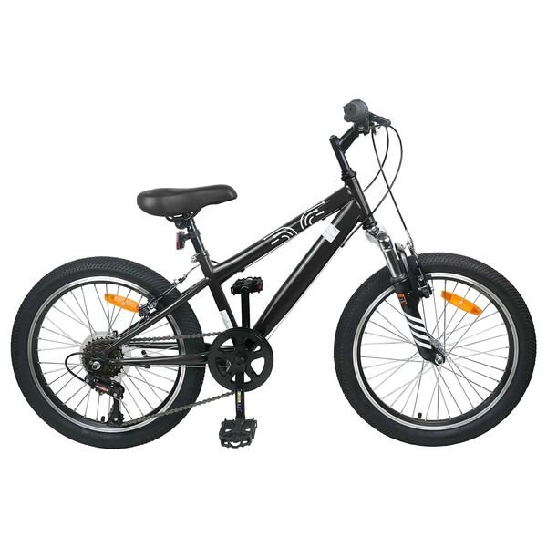 vidaXL Kids Mountain Bike 20'' 6-Speed for 5-8 Years Old Black
