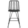 vidaXL Bar Stools 2 pcs Black 45x56x103.5 cm PE Rattan and Steel