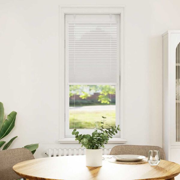 vidaXL Pleated Blind Light Grey 50x100 cm Fabric Width 49.4 cm Polyester