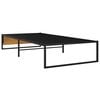 vidaXL Bed Frame without Mattress Black Metal 100x200 cm