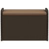 vidaXL Storage Bench with Cushion Brown 80x51x52 cm Poly Rattan