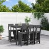 vidaXL 7 Piece Garden Bar Set Grey Solid Wood Pine