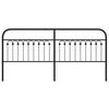 vidaXL Metal Replace Headboard Black 193 cm