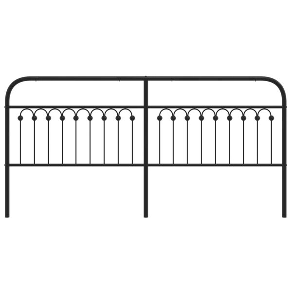 vidaXL Metal Replace Headboard Black 193 cm