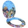 vidaXL Toilet Seat 2 pcs Deep Sea Blue 44 x 38 cm MDF board