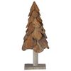 vidaXL Christmas Tree with Stand Brown 90 cm Solid teak wood