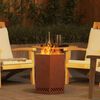 vidaXL Smokeless Fire Pit Brown 38 x 38 x 51 cm Weathering Steel