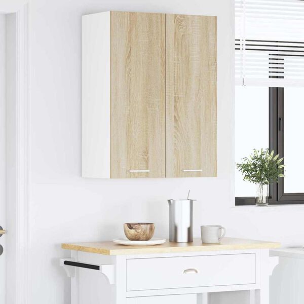 vidaXL Hanging Cabinet Sonoma Oak 60 x 31 x 80 cm Engineered Wood