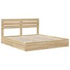 vidaXL Storage Bed with Drawer Sonoma Oak 180 x 200 cm Engineered Wood