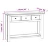 vidaXL Console Table 110x35x75 cm Solid Oak Wood