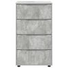 vidaXL Storage Cabinets 2 pcs Concrete Grey 60 x 48 x 105 cm