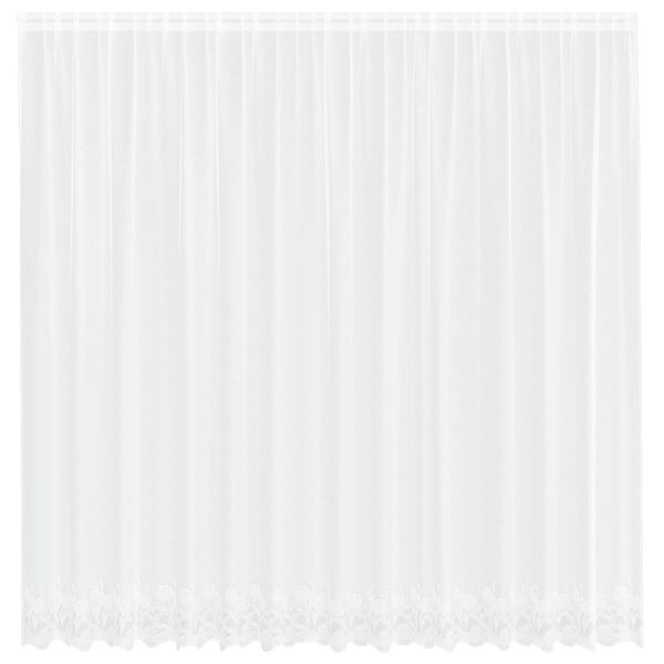 vidaXL Lace Curtain with Curtains Floral White 200 x 400 cm Polyester