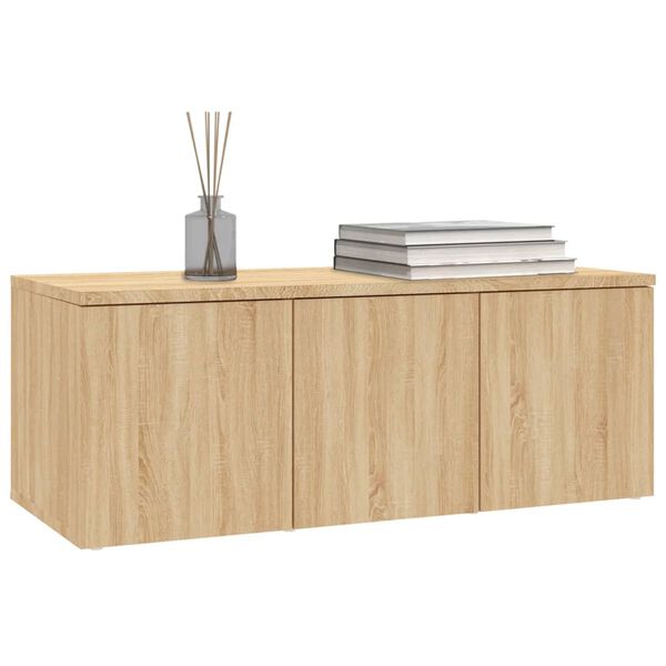 vidaXL TV Cabinet Sonoma Oak 80x34x30 cm Engineered Wood