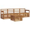 vidaXL Outdoor Sofa Set 5 pcs 4-Seaters Natural Solid Acacia Wood