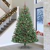 vidaXL Artificial Hinged Christmas Tree Green 300 cm PVC and Metal
