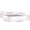 vidaXL Bed Frame with LED without Mattress White 180x200 cm Super King