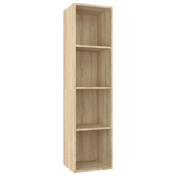 vidaXL Book Cabinet/TV Cabinet Sonoma Oak 36x30x143 cm Engineered Wood