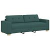 vidaXL Sofa 3 pcs Dark Green Fabric