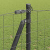 vidaXL Fence with Posts Grey 1.2 x 25 m Steel