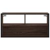 vidaXL TV Cabinet Brown Oak 80x31x39.5 cm Engineered Wood and Metal