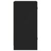 vidaXL Side Cabinet with Glass Doors Black 35x37x75.5 cm