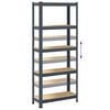 vidaXL 5-Layer Storage Shelves 2 pcs Anthracite Steel&Engineered Wood