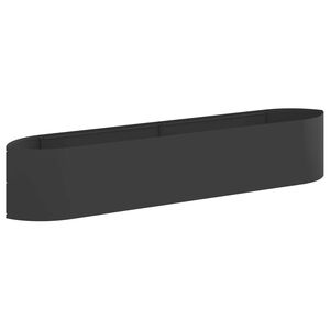 vidaXL Raised Garden Bed Black 220 x 40x 40 cm Steel