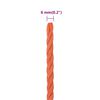 vidaXL Work Rope Orange 6 mm 100 m Polypropylene