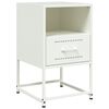 vidaXL Bedside Cabinets 2 pcs White 36x39x60.5 cm Steel