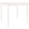 vidaXL Garden Table White 82.5x82.5x76 cm Solid Wood Pine