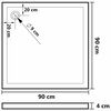 vidaXL Square ABS Shower Base Tray 90x90 cm