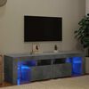 vidaXL TV Cabinet with LED Lights Concrete Grey 140x36.5x40 cm