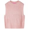 Kids' Sweater Vest Knitted Light Pink 128