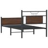 vidaXL Bed Frame without Mattress Brown Oak 90x200 cm Engineered Wood