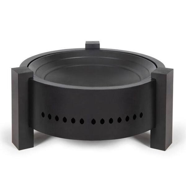 Livoo 2-in-1 Fire Pit with Grill 59.5 cm Black