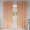 vidaXL Blackout Curtains with Rings 2 pcs Light Brown 225 x 140 cm