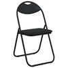 vidaXL Folding Chair 2 pcs Black 48 x 43.5 x 81 cm Faux Leather