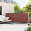 vidaXL Patio Retractable Side Awning 140x600 cm Brown