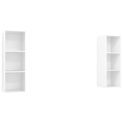 vidaXL Wall-mounted TV Cabinets 2 pcs High Gloss White Engineered Wood