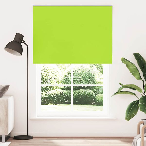 vidaXL Roller Blind Blackout Leaves Green 145x230 cm Fabric Width 141.6 cm Polyester