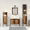 vidaXL Bathroom Furniture Set with Shelf 4 pcs Brown Engineered wood