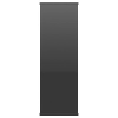 vidaXL Wall Shelf High Gloss Black 104x20x58.5 cm Engineered Wood