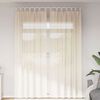vidaXL Voile Curtains with Tab Top 2 pcs Cream