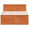 vidaXL Bed Frame without Mattress with Headboard Wax Brown 120x200 cm Solid Wood Pine